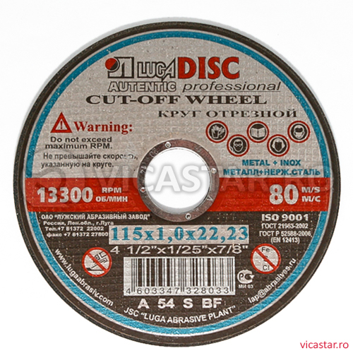 LUGADISC AUT115X1,0X22,2 Metal+Inox