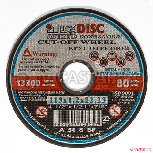 LUGADISC AUT115X1,2X22,2 metal+inox