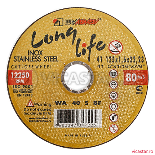 LUGADISC AUT125X1,6X22,2 inox