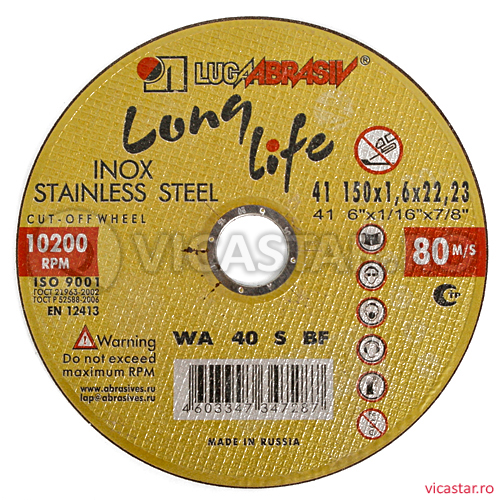 LUGADISC AUT150X1,6X22,2 inox