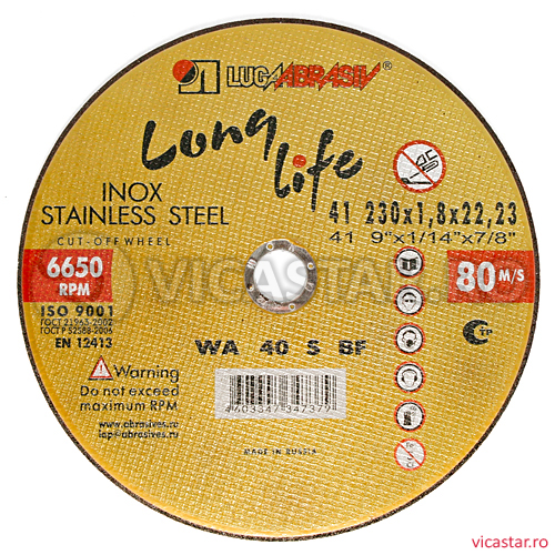 LUGADISC AUT230X1,8X22,2 inox