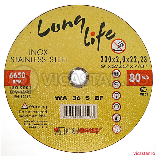 LUGADISC AUT230X2,0X22,2 inox