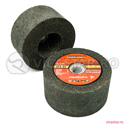 Piatra abraziva polizor, cilindrica, 100X50X14 P24