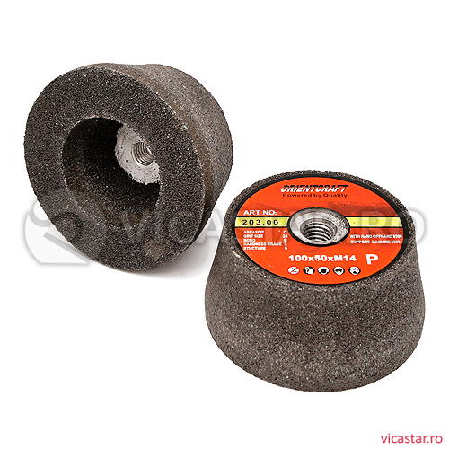 Piatra abraziva polizor, conica, 100X50 14 P24