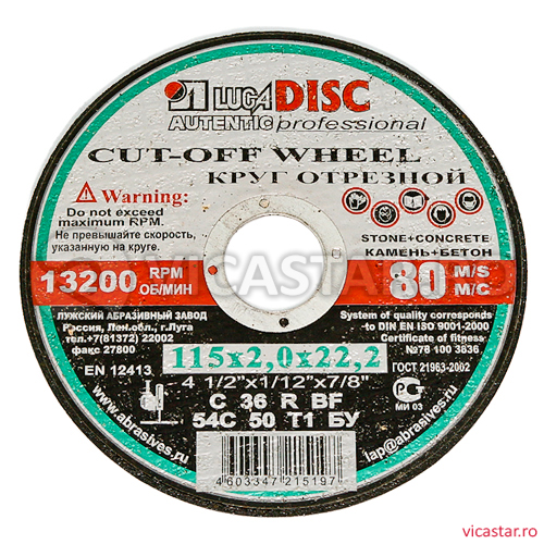 LUGADISC AUT355X3,0X25,4 inox